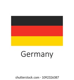 Flag Germany Name Icon Official Colors Stock Vector (Royalty Free ...