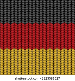 Flag of Germany on a braided rop.