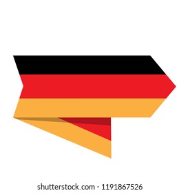 Flag of Germany on a label