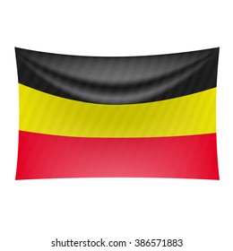 Flag of Germany on silk fabric
