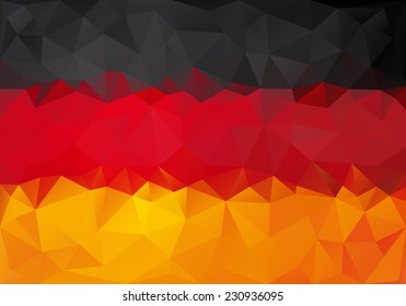 Flagge Deutschlands mit polygonalem Stil
