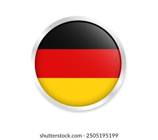 Flag of Germany. Round flag. Flag icon. circle flag icon logo vector illustration eps