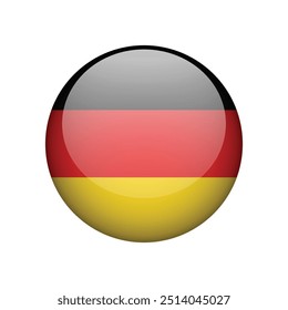 Bandera de Alemania de diseño redondeado. Vector