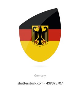 Flag of Germany. Germany Rugby flag. Vector Illustration.
