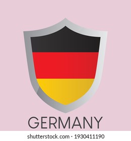 Flagge des deutschen Schildes Symbol-Design, einfache Farbverlauf-Vektorgrafik, EPS10
