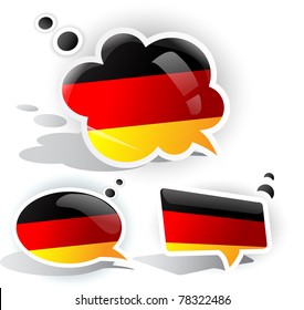 Flag of Germany. Speech bubble