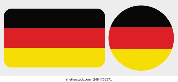 The flag of Germany. Standard color. Standard size. Germany flag illustrator country flags. Vector illustration.