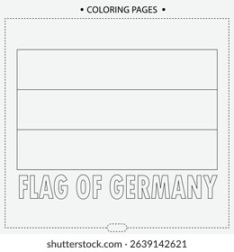 Flag Of Germany Vector Design , Coloring Pages for Kids
