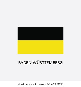 Flag of Baden-Württemberg - Germany Vector Illustration