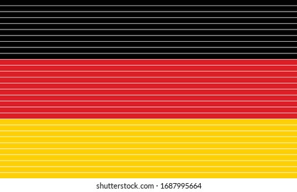 Flag of Germany vector illustration line art.