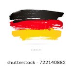 Flag of Germany. Vector illustration on white background. Beautiful brush strokes. Abstract concept. Elements for design.