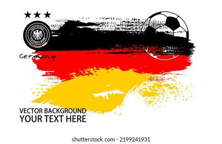 flag of germany. vector illustration on white football background. Vector illustration, suitable for your project: website, poster, display, banner, brosur, templates