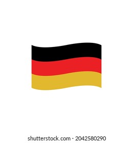 Bandera del símbolo vectorial de la ola alemana emoji