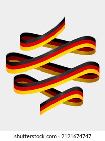 The flag of Germany wavy abstract background. Vector illustration