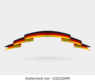 The flag of Germany wavy abstract background. Vector illustration