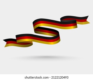 The flag of Germany wavy abstract background. Vector illustration