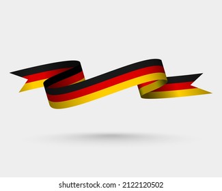 The flag of Germany wavy abstract background. Vector illustration