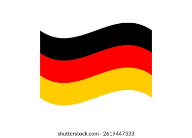 Flag of Germany. Germany wavy flag digital vector illustration. Fluttering flag.