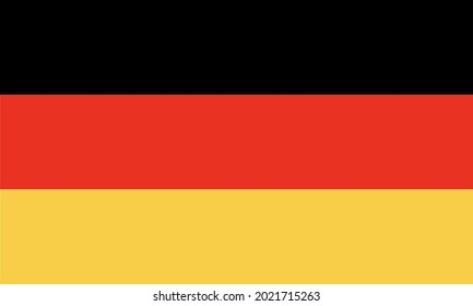 Flag of Germany.Official proportion  dimension and colors. Vector Illustration