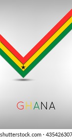 Flag of Ghana, abstraction, polylines.