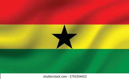Flag of Ghana background template.