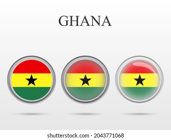 Flag of Ghana in the form of a circle