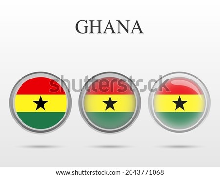 Flag of Ghana in the form of a circle