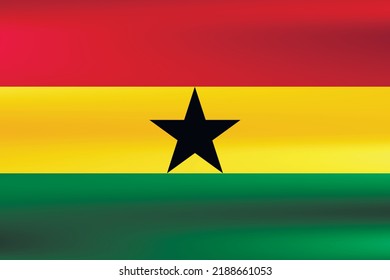 Flag of Ghana. Ghanaian national symbol in official colors. Template icon. Abstract vector background.