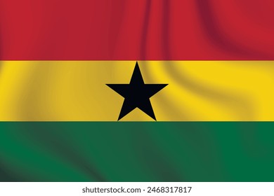 Flag of Ghana. Ghanaian national symbol in official colors. Template icon. Abstract vector background.