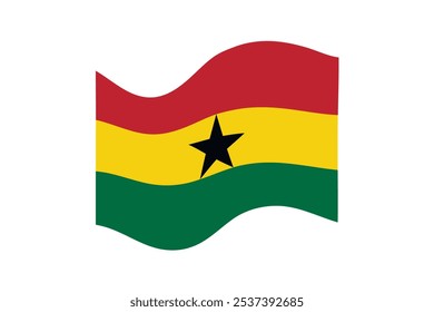 Flag of Ghana. Ghanaian national symbol in official colors. Template icon. Abstract vector background.