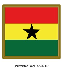 Flag Ghana Gold Frame Stock Vector (Royalty Free) 52989487 | Shutterstock