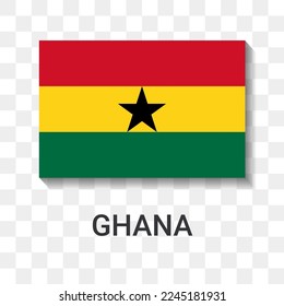 Flag of Ghana Icon Vector Illustration.