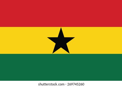 Flag of Ghana. illustration