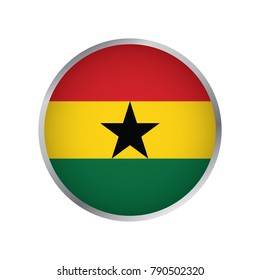 Flag of Ghana (Round icon)