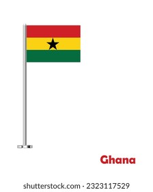 Flag of Ghana, Table Flag of Ghana, Vector Illustration.