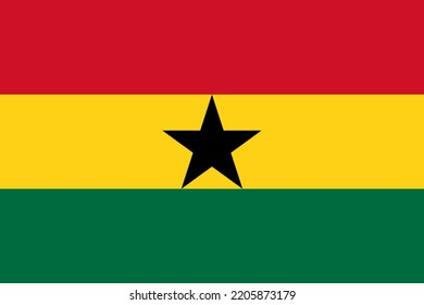 Flag of the Ghana in vector.