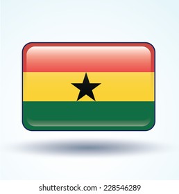 Flag of Ghana, vector illustration
