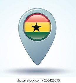 Flag of Ghana, vector illustration
