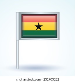 Flag of Ghana, vector illustration