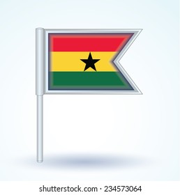 Flag of Ghana, vector illustration