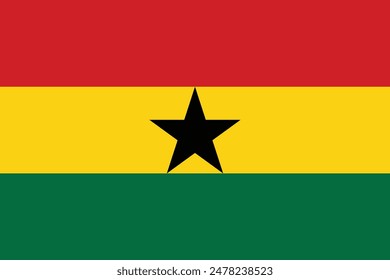Bandera de Ghana - Ilustración vectorial