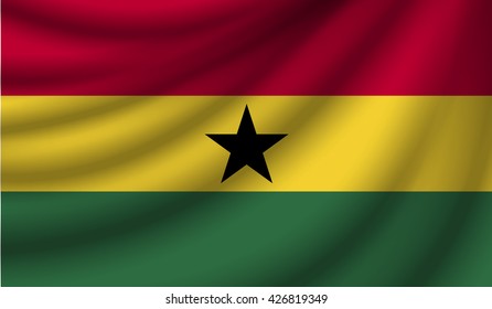 Flag of Ghana, vector illustration