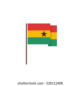 flag of Ghana. vector illustration