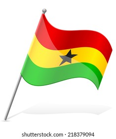 flag of Ghana vector illustration isolated on white background