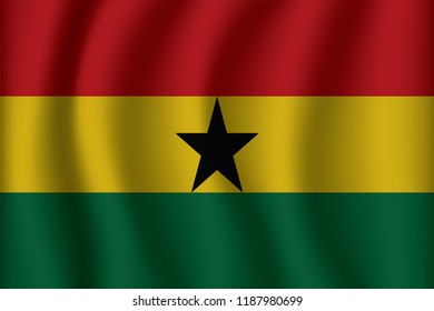 Flag of Ghana.Ghana Icon vector illustration eps10.