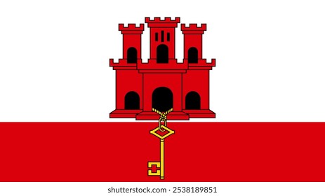 Bandeira de Gibraltar, Formato 16:9, Bandeira de Gibraltar, Imagens Vetoriais