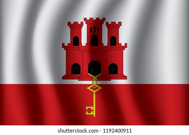 Flag of Gibraltar. Gibraltar Icon vector illustration eps10.