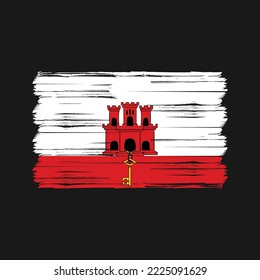 Flag of Gibraltar vector illustration