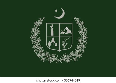 Flag of Gilgit Baltistan provinces, territory, capital territory and autonomous territories of Pakistan. Vector illustration.
