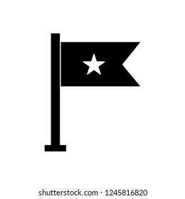 Flag Glyph Black Icon